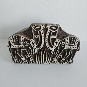 Wooden block printing stamp paper Fabric Stamping motif Indian Two Camels